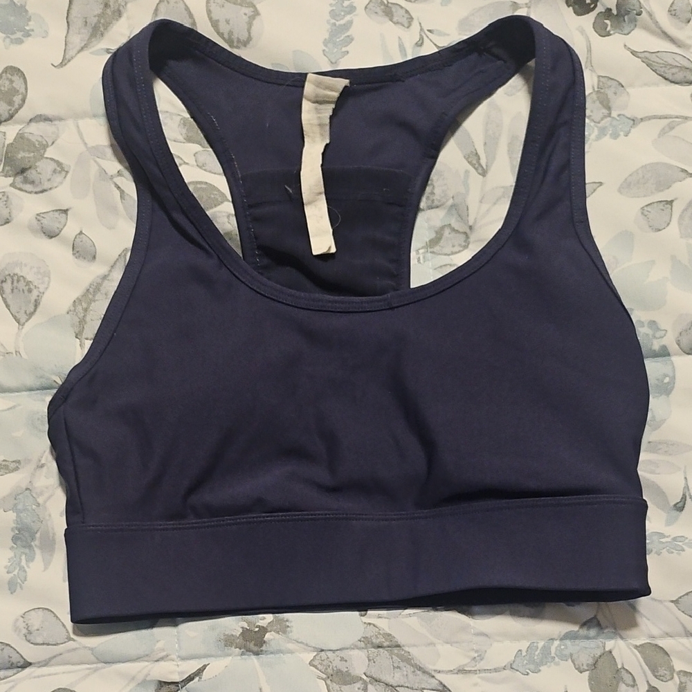 Fabletics Navy Racerback Sports Bra